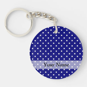 Motif à pois bleu marine