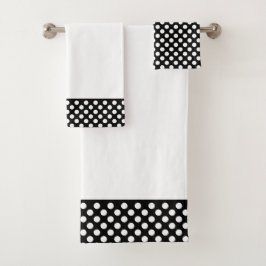 Motif à pois noir et blanc