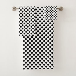 Motif à pois noir et blanc
