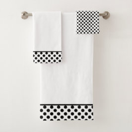 Motif à pois noir et blanc