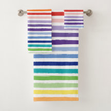 Motif à rayures de pinceau aquarelle arc-en-ciel