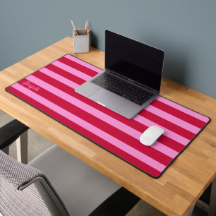 Motif à rayures rose et rouge Personnalisé