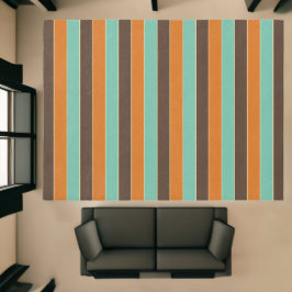 Motif à rayures vert, noir et orange