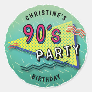 Motif à thème des années 90 Stickers
