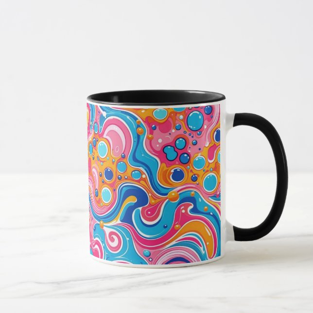 motif Abstrait 1194 en art fluide - Mug de café (Droite)