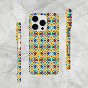 Motif Abstrait, bleu, rouge, beige, coque iphone