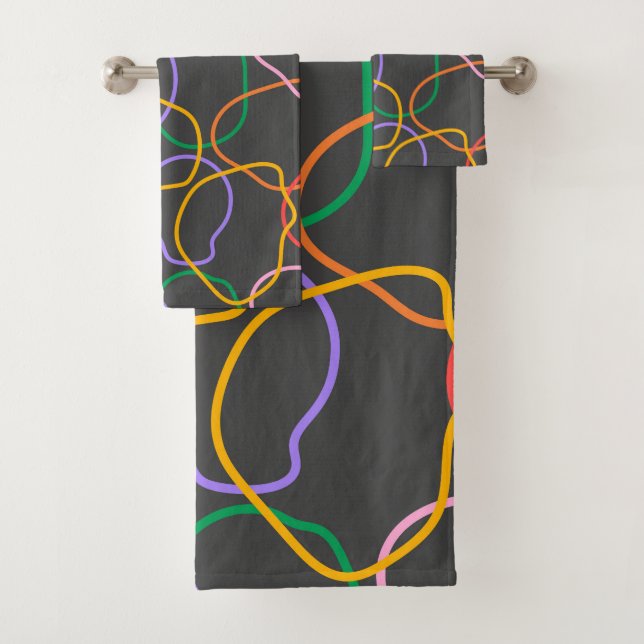 Motif Abstrait coloré Wavy Lines (En situation)