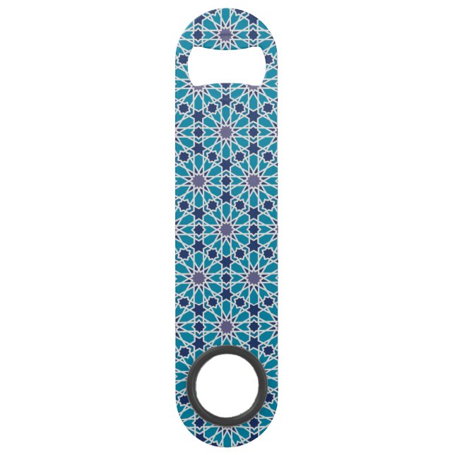 Motif abstrait dans bleu et gris (Devant)