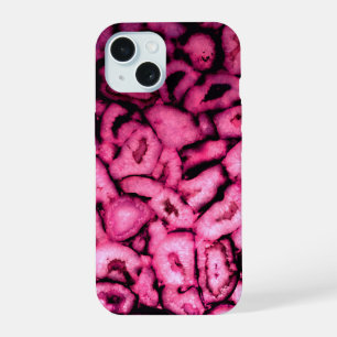 Motif abstrait de géodes d'agate de quartz rose
