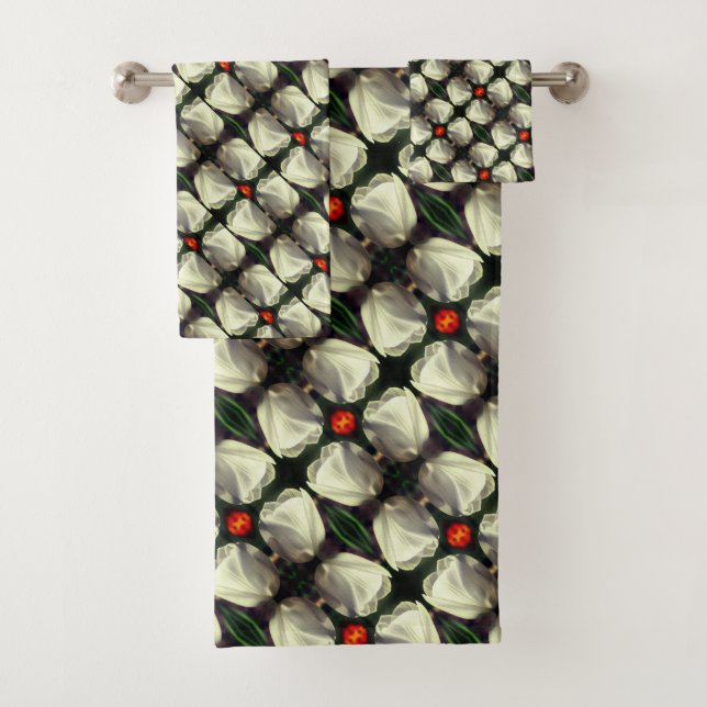 Motif Abstrait de la Fleur de Tulipe blanche (En situation)