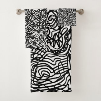 Motif Abstrait de lignes noir et blanc