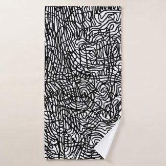 Motif Abstrait de lignes noir et blanc