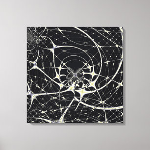 Motif Abstrait de Toile d'Araignée Gothique en Or