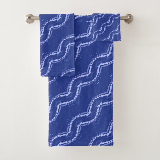 motif Abstrait de vagues bleues (En situation)
