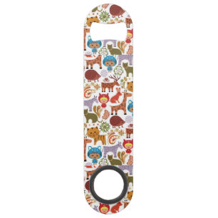 Motif abstrait d'enfant et d'animaux