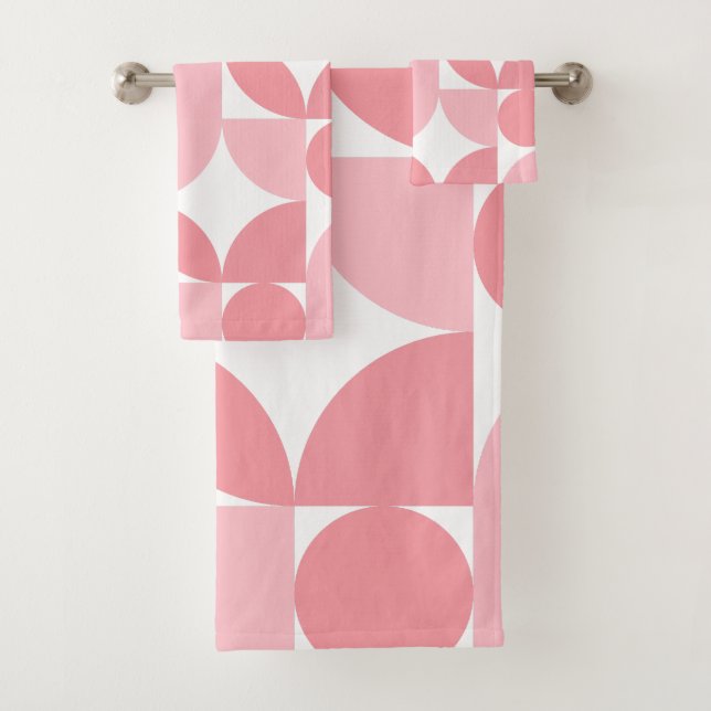 Motif Abstrait géométrique rose vif (En situation)