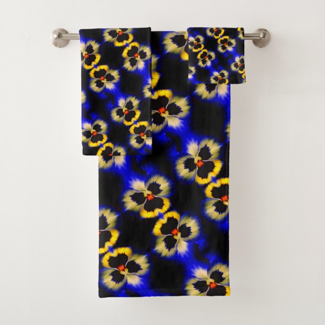 Motif Abstrait Gras Bleu Pansy (En situation)