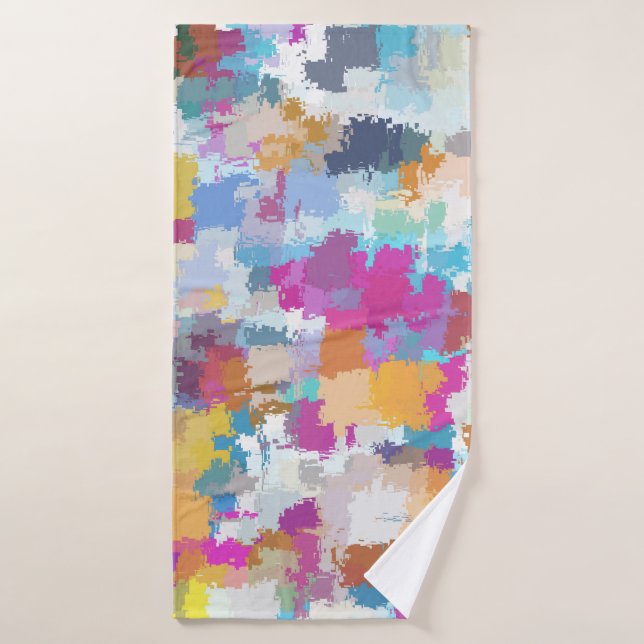 Motif Abstrait Multicolor numérique (Serviette de bain)