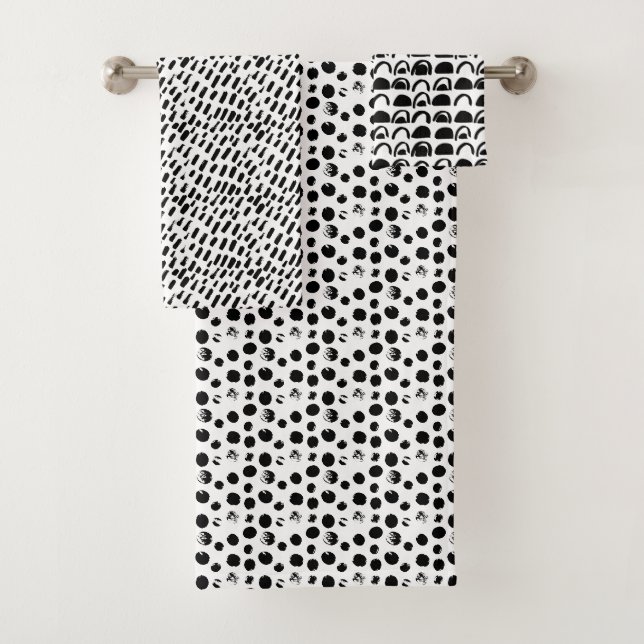 Motif Abstrait personnalisé noir et blanc (En situation)