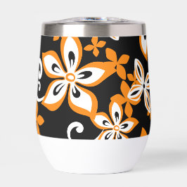 MOTIF ALOHA HAWAII EN NOIR/ORANGE