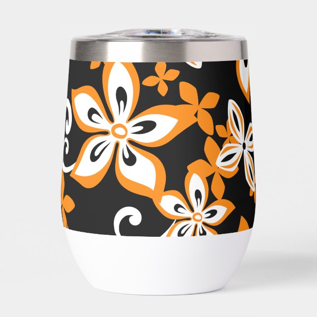 MOTIF ALOHA HAWAII EN NOIR/ORANGE (Avant)