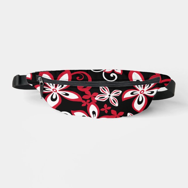 MOTIF ALOHA HAWAII EN NOIR/ROUGE (Recto)