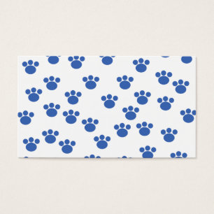 Motif animal d'empreinte de patte. Bleu et blanc
