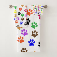 Motif Animal Paw Amoureux des chiens coloré Rainbo