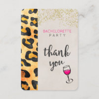 Motif animal sauvage Bachelorette Party Merci