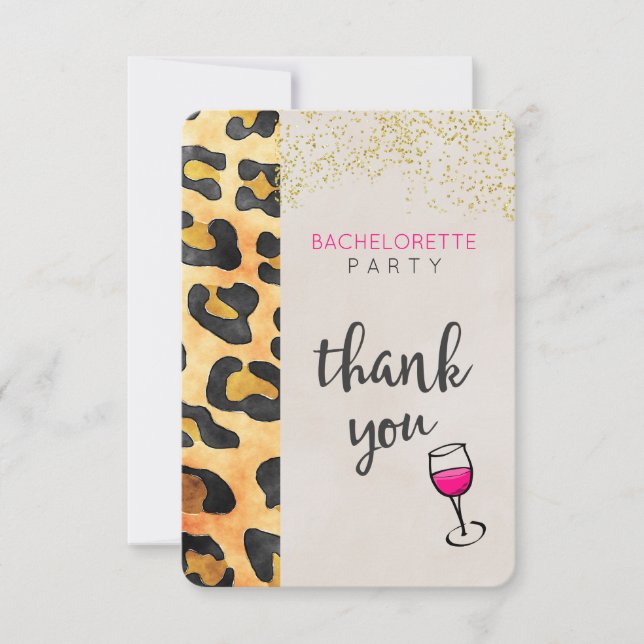 Motif animal sauvage Bachelorette Party Merci (Devant)