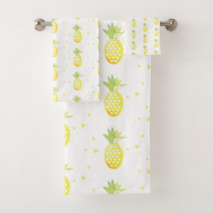 Motif aquarelle tropical sucré ananas d'été