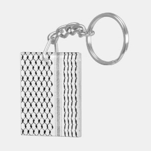 Motif arabe palestinien Kufiya Porte - clé acryliq