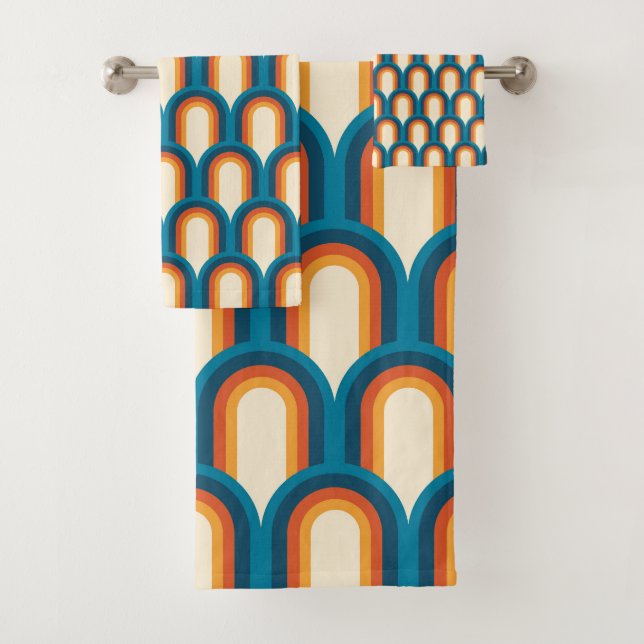 Motif arc-en-ciel Arche rétro coloré (En situation)