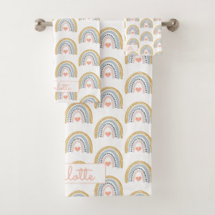 Motif arc-en-ciel personnalisé Boho Watercolor