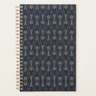 Motif Art Déco avec des formes géométriques en or