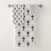Motif art déco blanc et noir