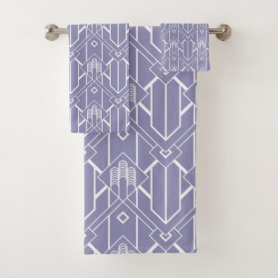 Motif Art déco blanc violet