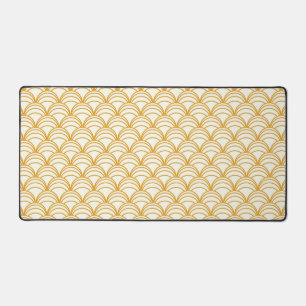 Motif Art Déco Jaune Et Blanc Or