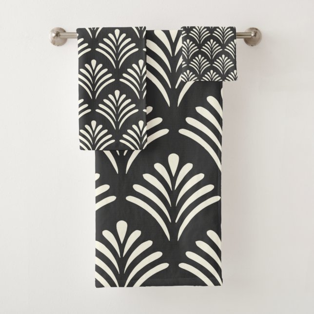 Motif Art déco moderne Motif noir et blanc  (En situation)