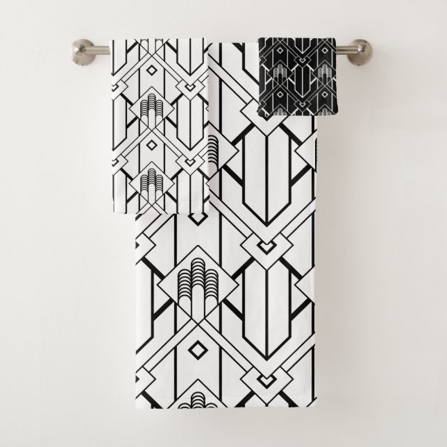 Motif Art déco noir et blanc n° 3 (En situation)