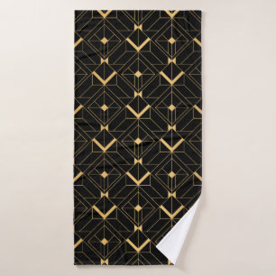 Motif Art déco. Simples grappes noir et or