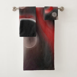 Motif artériel : Noir, Blanc et Rouge Abstrait