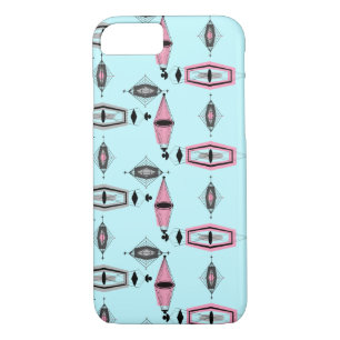 Motif atomique rose et gris iPhone 7 Plus Coque