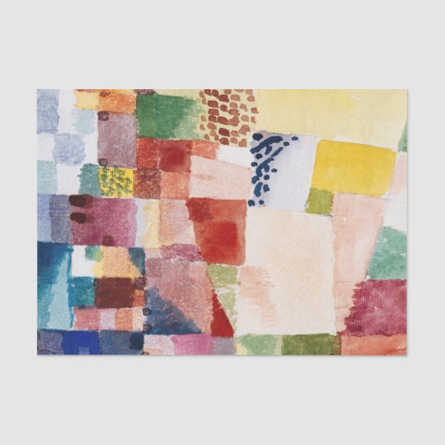 Motif aus Hammamet von Paul Klee, Abstrakte Kunst Seidenpapier (Vorderseite)