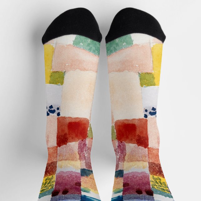 Motif aus Hammamet von Paul Klee, Abstrakte Kunst Socken (Oben)