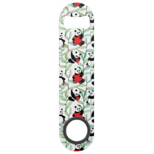 motif avec de beaux pandas avec des coeurs