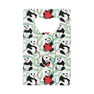 motif avec de beaux pandas avec des coeurs