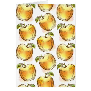 Motif avec la pomme jaune