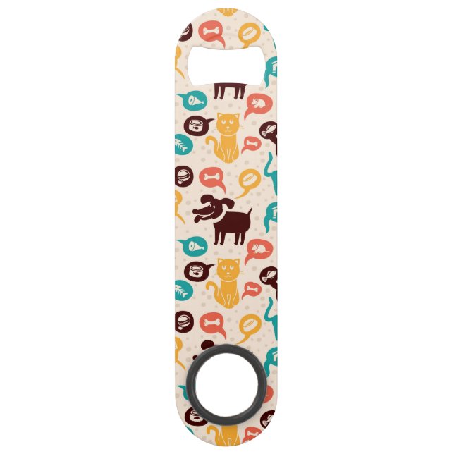 Motif avec les chats et les chiens drôles (Devant)