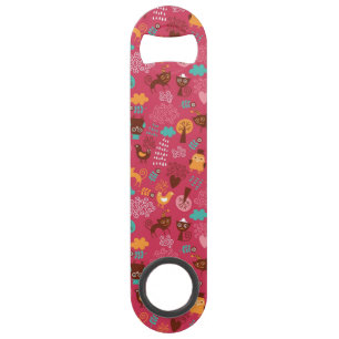 Motif avec les oiseaux et les chats mignons